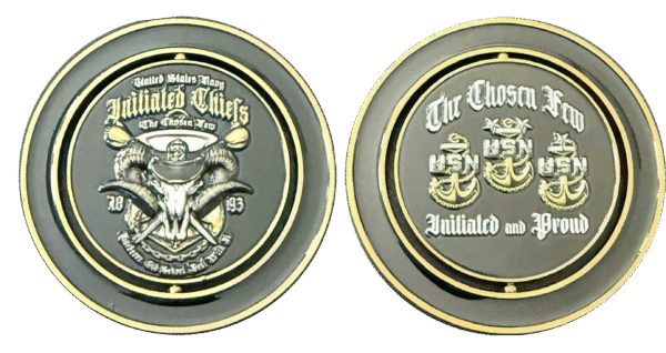 NAVY CHIEF PETTY OFFICER SPINNER COIN ~ 63 mm - Image 2