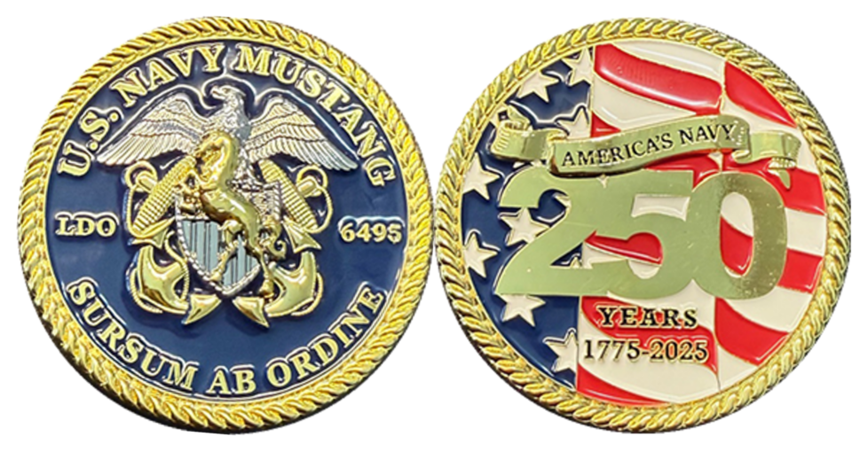 Pair of U.S. Navy 250th anniversary coins