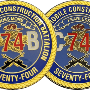 A pair of seals for the mobile construction battalion 7 4.