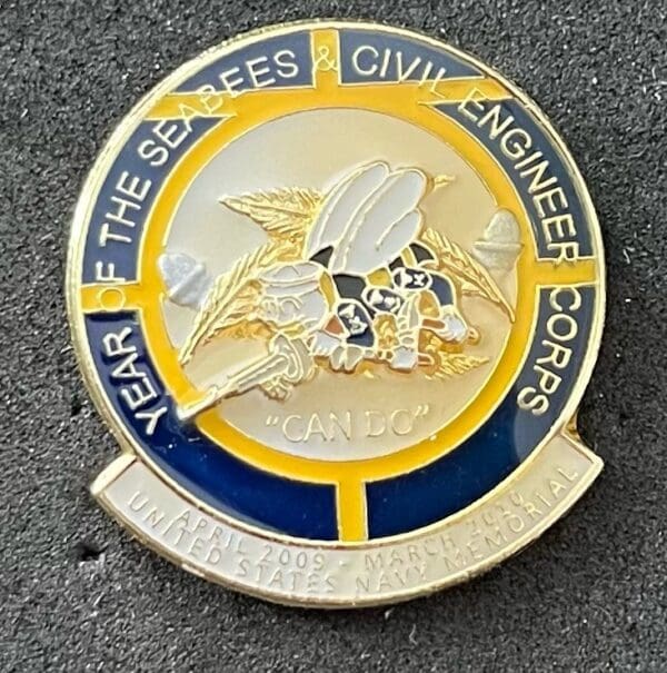 A close up of the civil engineer corps seal