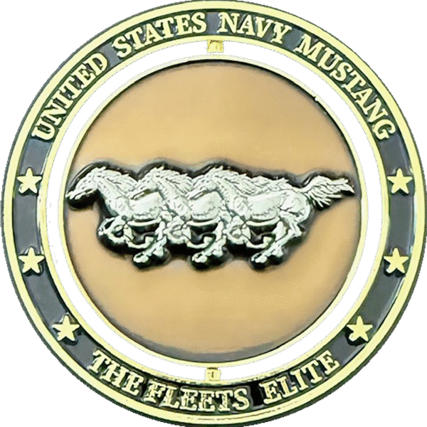 United States Navy Mustang emblem with horses.