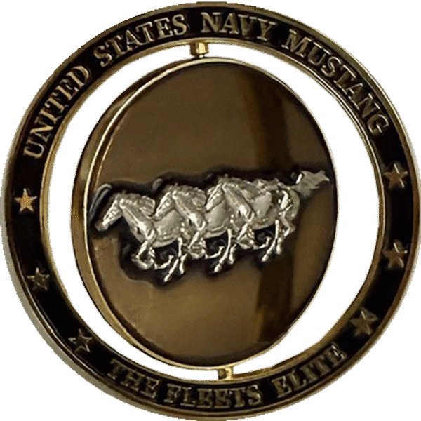 United States Navy Mustang emblem with horses.